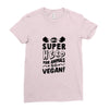Be A Super Hero For Animals Go Vegan! Ladies Fitted T-Shirt