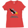 never give up poster Ladies Fitted T-Shirt