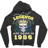 legends are born in 1986 hoodie 9 Zipper Hoodie