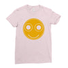 funny smiley face Ladies Fitted T-Shirt