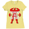 train to beat all might Ladies Fitted T-Shirt