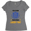 police mom  i rised mine Women's Triblend Scoop T-shirt