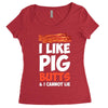 i like pig butts and i cannot lie Women's Triblend Scoop T-shirt