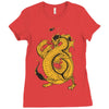 bruce, the dragon Ladies Fitted T-Shirt