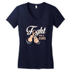 Fight For a Cure Uterine Cancer Awareness Women's V-Neck T-Shirt