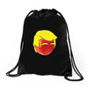 Peach Trump T-Shirt Drawstring Bags