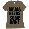 mamma needs some vino divertente Ladies Fitted T-Shirt