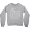 meat= paying another motherfucker Crewneck Sweatshirt