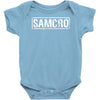 samcro funny retro biker gang sons fancy dress anarchy vintage Baby Onesie