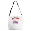straight outta arkham Adjustable Strap Totes