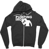 pump gym training bodybuilding workout keepfit weightlifting Zipper Hoodie