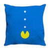 funny 80s pacman 'eating buttons' Throw Pillow
