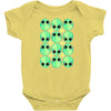 sad alien and daisy nineties grunge pattern Baby Onesie