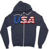 usa 3 Zipper Hoodie