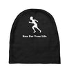 run for your life Baby Beanies