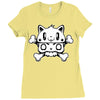 cat cap Ladies Fitted T-Shirt