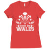 come on wales funny nations rugby Ladies Fitted T-Shirt