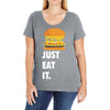 just eat it burger lover Ladies Curvy T-Shirt