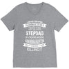 Super Cool Stepdad Of A Freaking Awesome Granddaughter V-Neck Tee