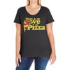 there is no we in pizza Ladies Curvy T-Shirt