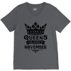 Queens Are Born In November V-Neck Tee