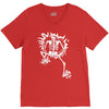 a skeleton crawling V-Neck Tee
