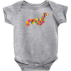 dachshund flower 2 Baby Bodysuit