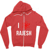 i heart rajesh Zipper Hoodie
