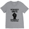 introverts unite separately in your own homes V-Neck Tee