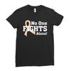 No 0ne Fights Alone Ladies Fitted T-Shirt