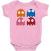 cool retro 80s pacman ghosts video games Baby Onesie