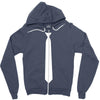 skinny white tie Zipper Hoodie