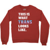 This is What Trans Looks Like Crewneck Sweatshirt