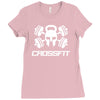 crossfit skull Ladies Fitted T-Shirt