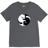 yin yang cat V-Neck Tee