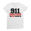 911 dispatcher heroes black logo Ladies Fitted T-Shirt