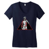 david with rose tattoo Women's V-Neck T-Shirt