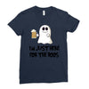 i'm just here for the boos Ladies Fitted T-Shirt