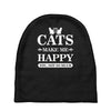 cats make me happy Baby Beanies