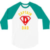 captain dad hero 3/4 Sleeve Shirt