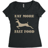 eat more fast food Women's Triblend Scoop T-shirt