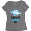 grumpa saurus rex Women's Triblend Scoop T-shirt