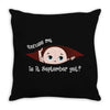 September Peeking Out Baby Boy Throw Pillow