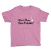 Want More Beer Please Black Youth Tee