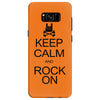 keep calm and rock on mens black t shirt rock music new Samsung Galaxy S8
