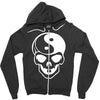 yin yang skull (2) Zipper Hoodie