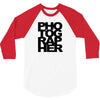 photographer camera photography modern text photos scrapbook geek t sh 3/4 Sleeve Shirt