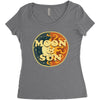 Moon and Sun Women's Triblend Scoop T-shirt