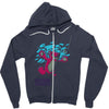breaking bear Zipper Hoodie