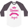 queens are born in august 3/4 Sleeve Shirt